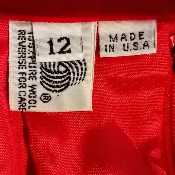 Vintage David Hayes Saks Fifth Avenue Wool Striped Jacket Skirt Suit - Picture 11 of 12